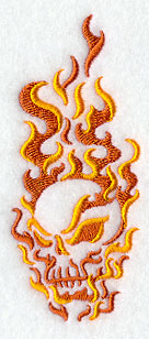 Flaming Skull Border