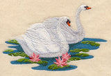 Swimming Swan Pair