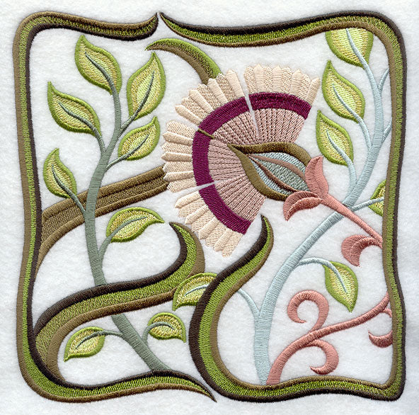 Art Nouveau Floral Square 1