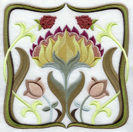 Art Nouveau Floral Square 2