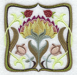 Art Nouveau Floral Square 2