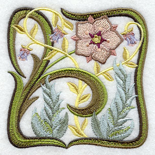 Art Nouveau Floral Square 3