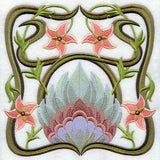 Art Nouveau Floral Square 4