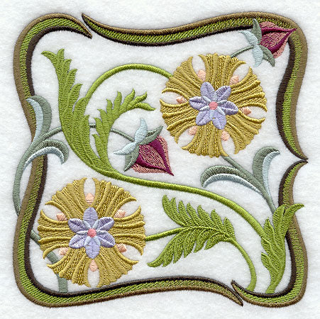 Art Nouveau Floral Square 5