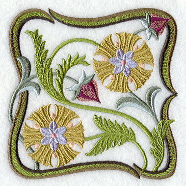 Art Nouveau Floral Square 5