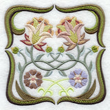 Art Nouveau Floral Square 6