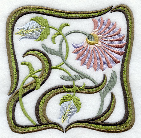 Art Nouveau Floral Square 7
