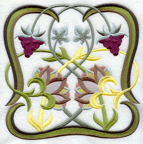 Art Nouveau Floral Square 8