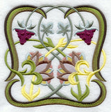 Art Nouveau Floral Square 8