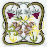 Art Nouveau Floral Square 8