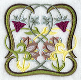 Art Nouveau Floral Square 8