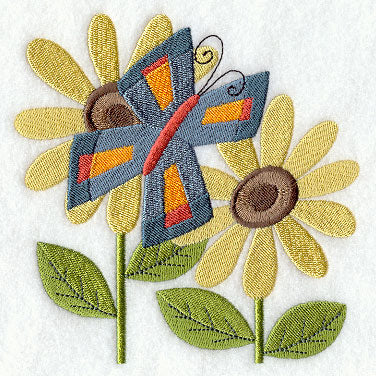 Butterfly and Flower Pair