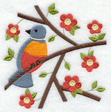 Bird on Flowering Branch