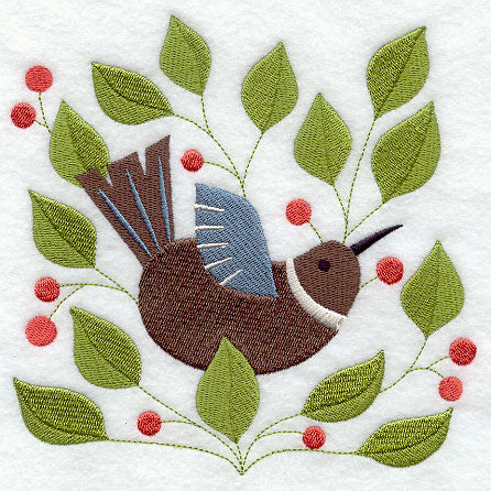 Bird in Berry Vine