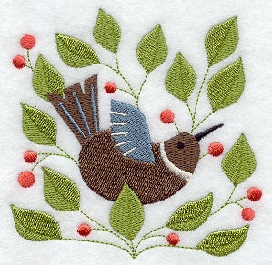 Bird in Berry Vine