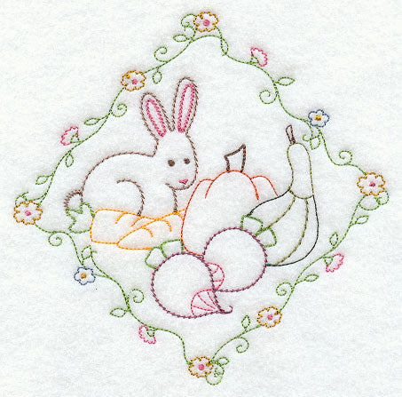 Bunny and Vegetables (Vintage)