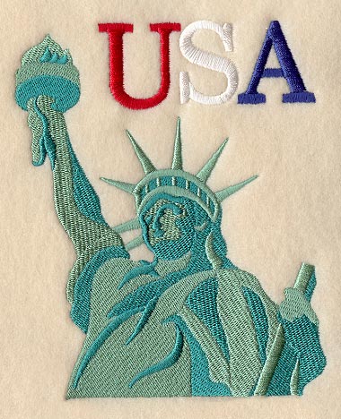 Statue of Liberty and USA