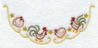 Hens and Roosters Neckline (Crewneck)