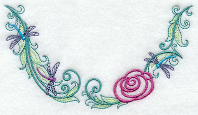 RosyDragonfly Swirls Neckline (Crewneck)