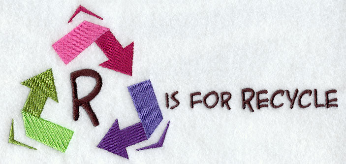 R is for Recycle – Embroidery Library