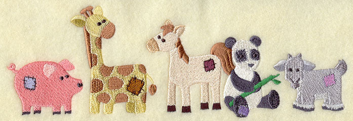 Primitive Patchwork Animal Border 2