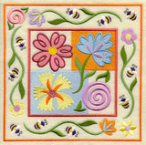 Buzzing Bees and Blossoms Square
