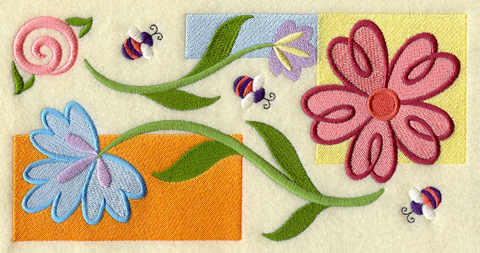 Buzzing Bees and Blossoms Border