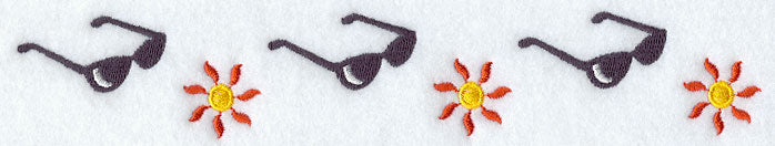 Summer Sun and Sunglasses Border