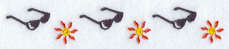 Summer Sun and Sunglasses Border