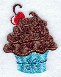 Whimsical Fudge Frosted Cupcake