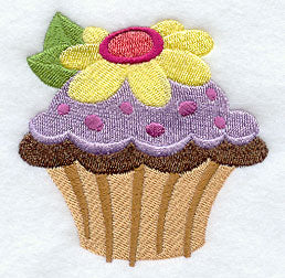 Whimsical Flower Frosted Cupcake