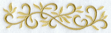 Elegant Golden Scroll Border