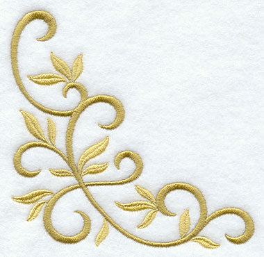 Elegant Golden Scroll Corner
