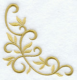 Elegant Golden Scroll Corner