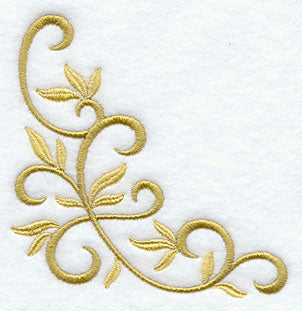 Elegant Golden Scroll Corner