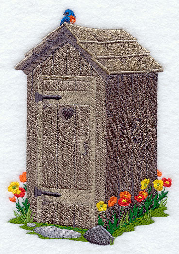 Outhouse with Flowers