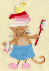 Klean Kitty Wearing Towel