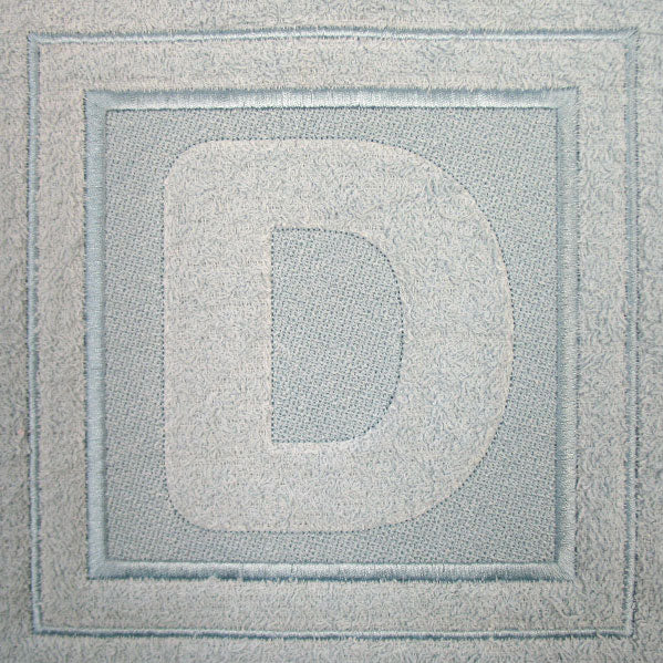 Block Letter D - 7.8 Inch (Embossed)