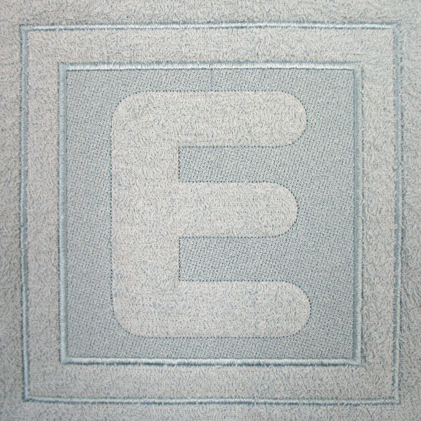 Block Letter E - 7.8 Inch (Embossed)