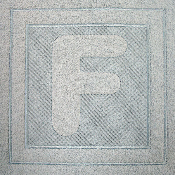 Block Letter F - 7.8 Inch (Embossed)
