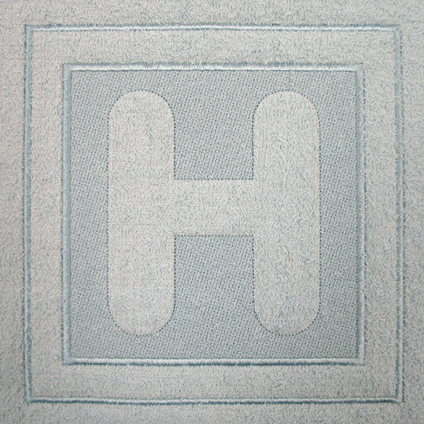 Block Letter H - 7.8 Inch (Embossed)
