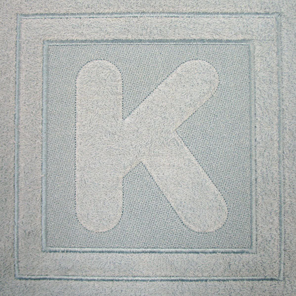 Block Letter K - 7.8 Inch (Embossed)