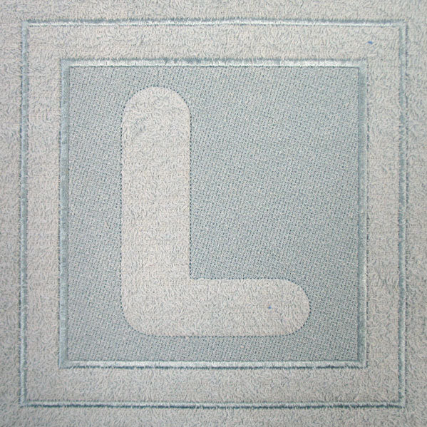 Block Letter L - 7.8 Inch (Embossed)