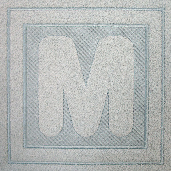 Block Letter M - 7.8 Inch (Embossed)