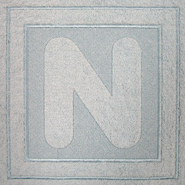Block Letter N - 7.8 Inch (Embossed)