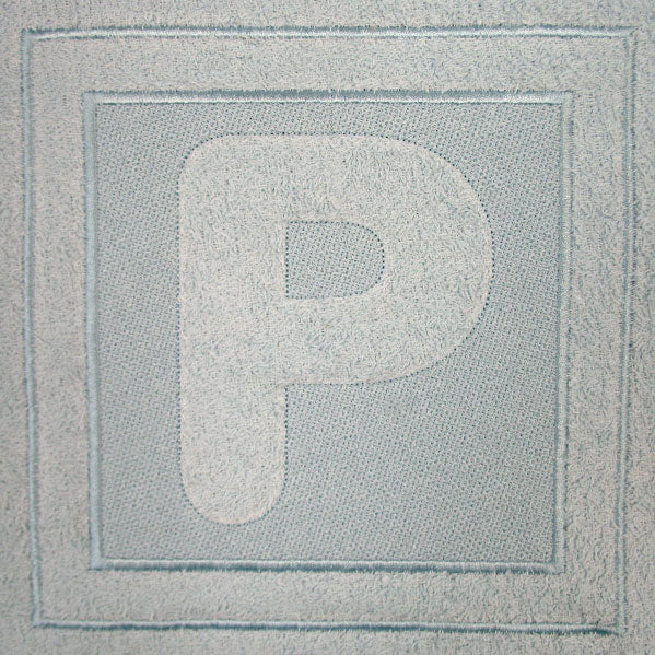 Block Letter P - 7.8 Inch (Embossed)