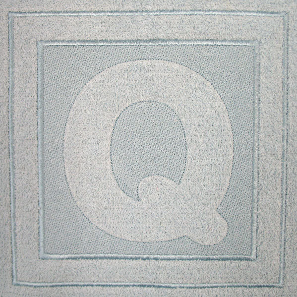 Block Letter Q - 7.8 Inch (Embossed)