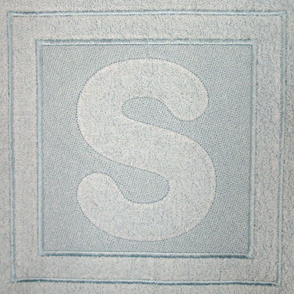 Block Letter S - 7.8 Inch (Embossed)