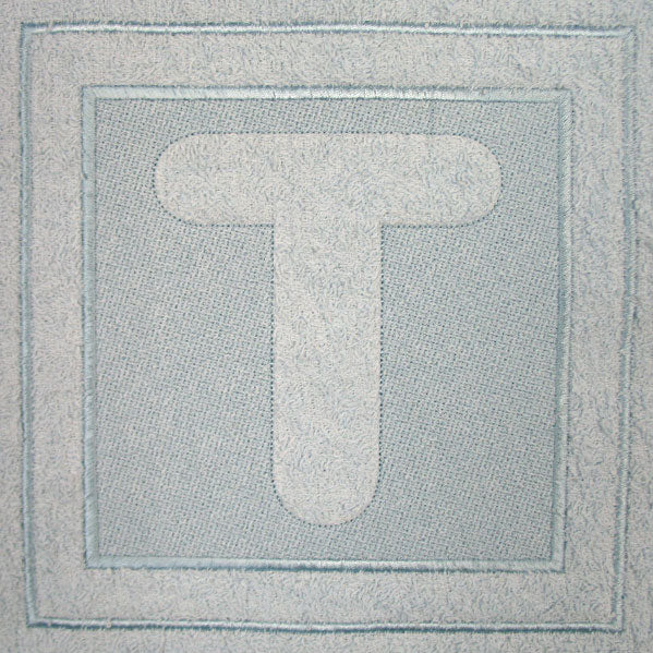 Block Letter T - 7.8 Inch (Embossed)
