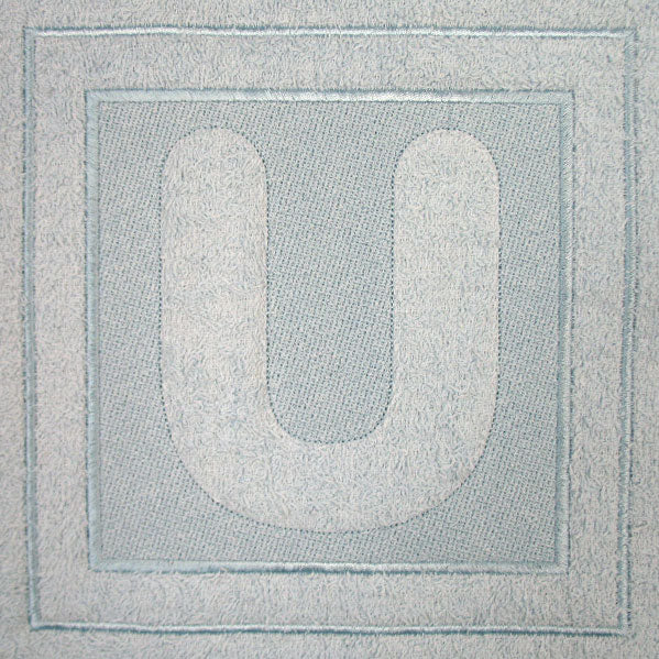 Block Letter U - 7.8 Inch (Embossed)